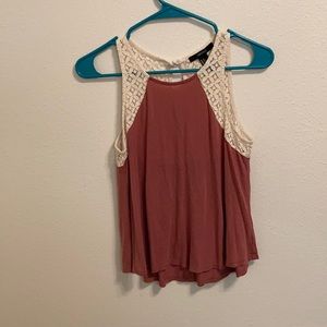 Pink & Lace Halter Top